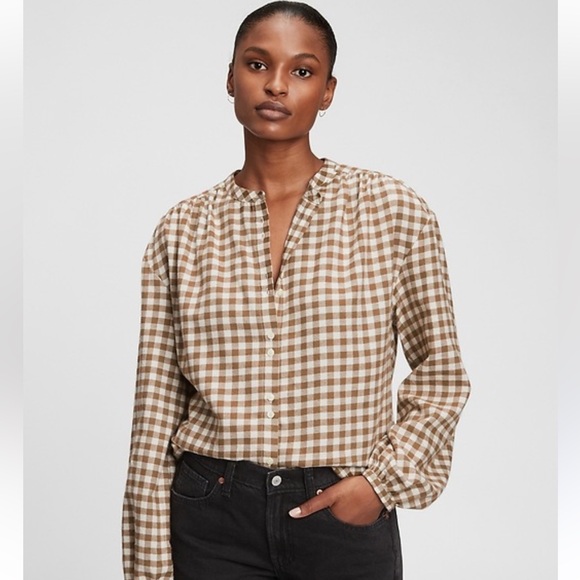 GAP Tops - GAP Flannel Double Button Long Sleeve Top size medium